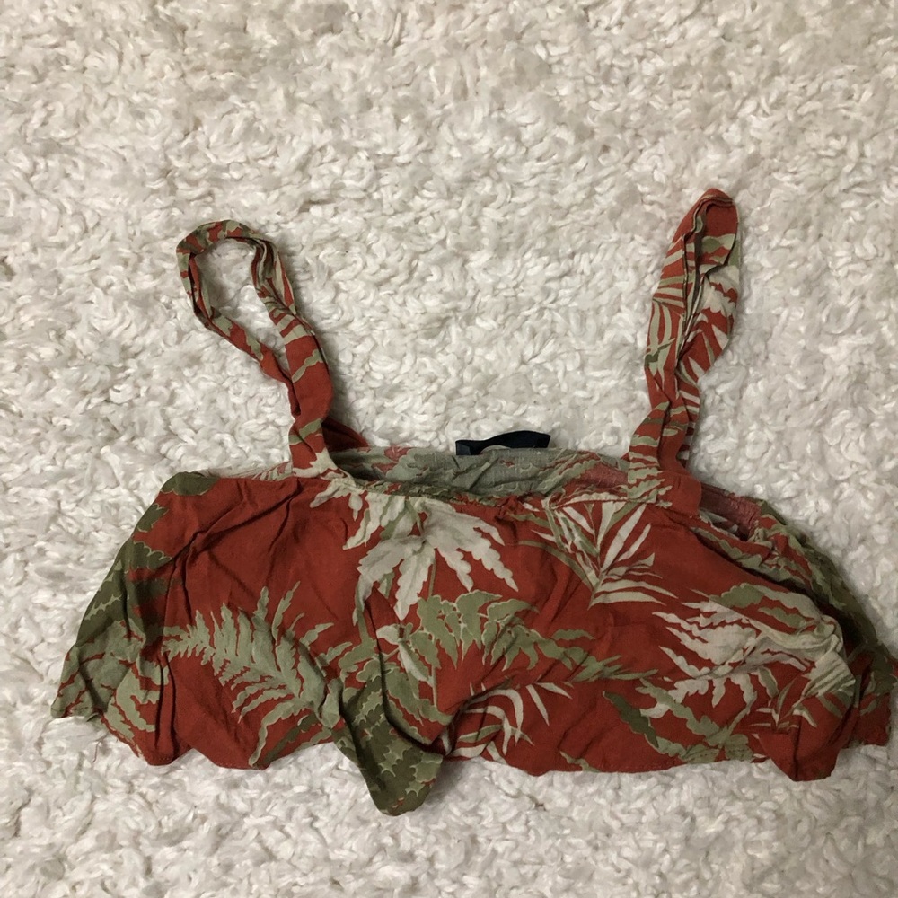 Zara palm trees crop top